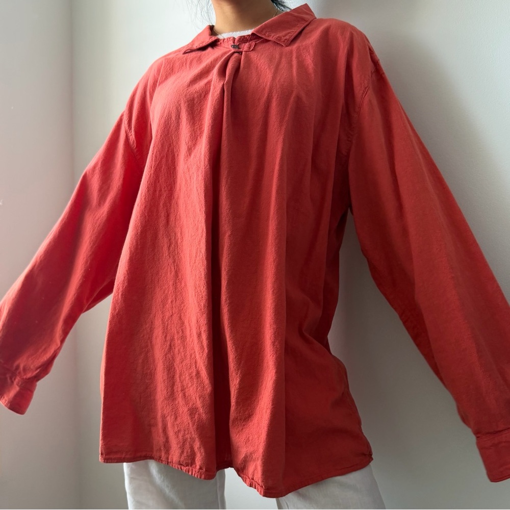 Vintage Marithé + Francois Girbaud Blood Orange Long Sleeve Tunic - X-Large